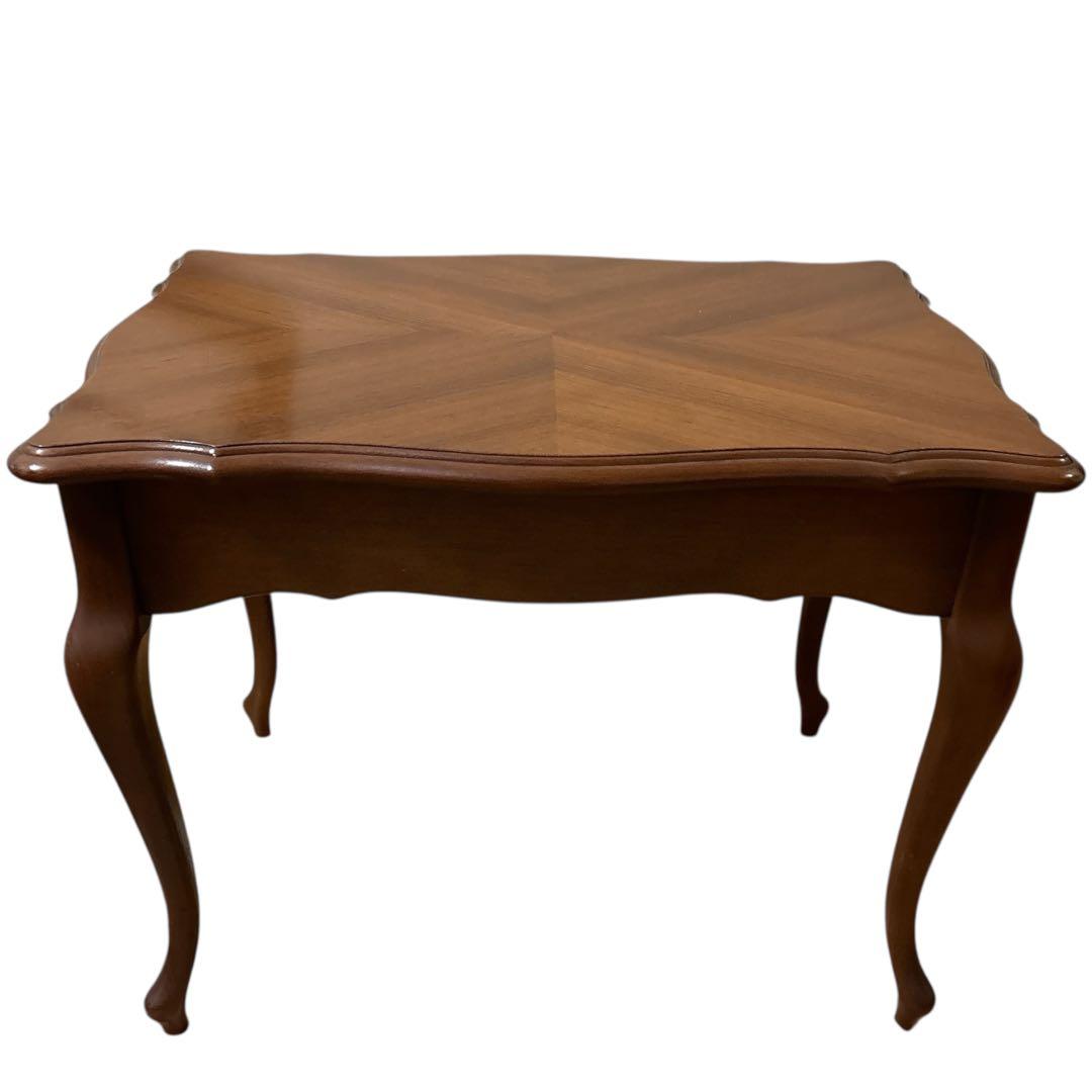 【美品】maruni サイドテーブル 引き出し付き 猫脚