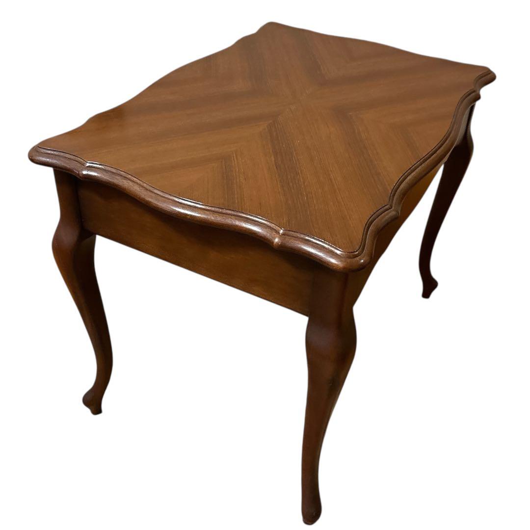 【美品】maruni サイドテーブル 引き出し付き 猫脚