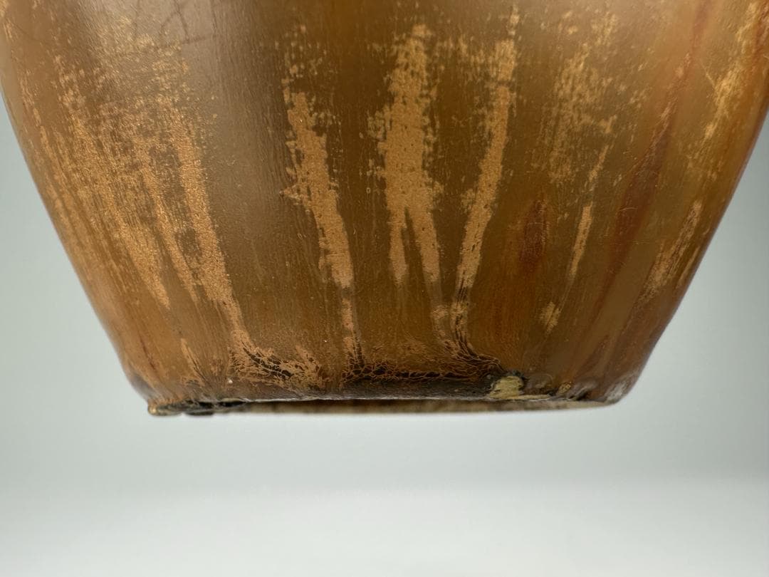 日本美術 江戸時代 丹波焼 茶道具 鉄釉茶入 小壺 刻印有 純銀蓋