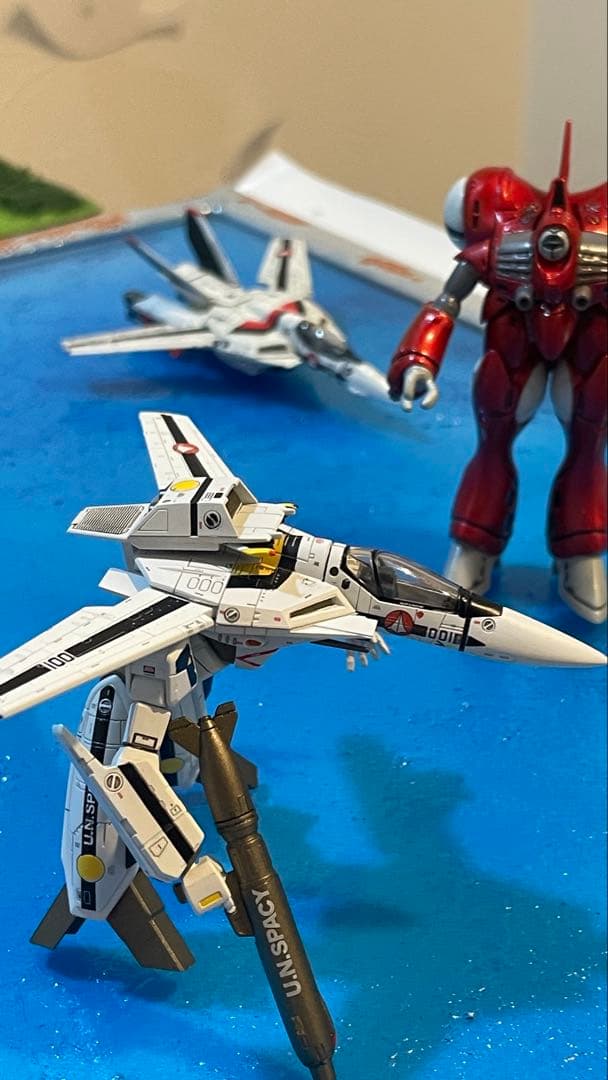 進行中　うえも様　バルキリー水上戦闘　ジオラマ