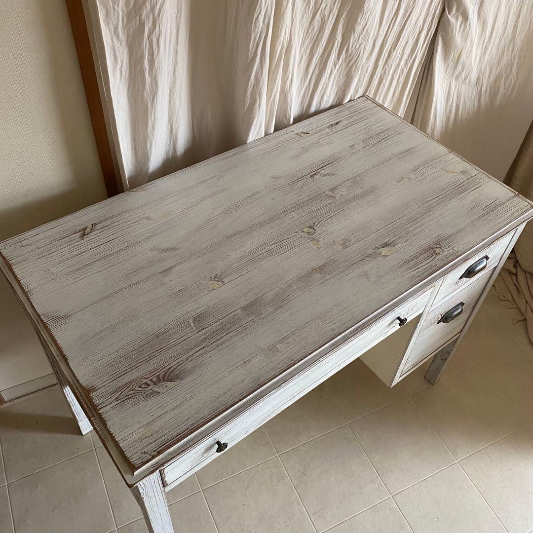 jon living 北欧　シャビーシック　片袖デスク　デスク　机　ドレッサー