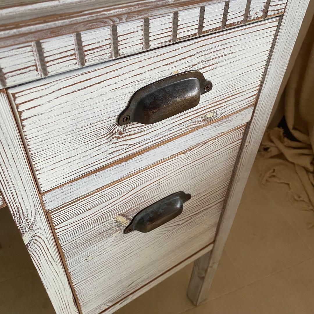 jon living 北欧　シャビーシック　片袖デスク　デスク　机　ドレッサー