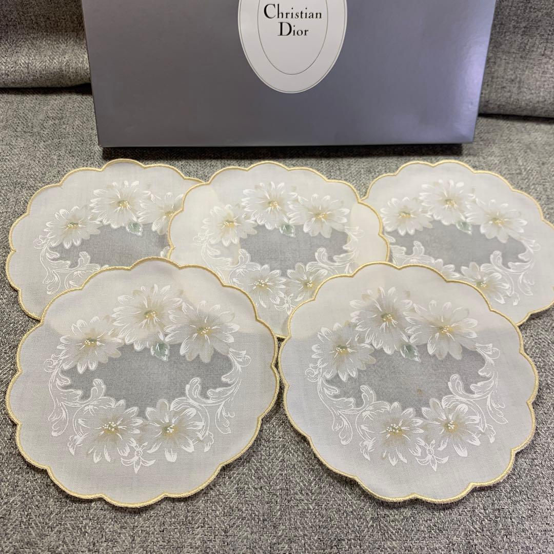 クリスチャンディオール　マーガレット　コースター　スプーン　コーヒー　リボン