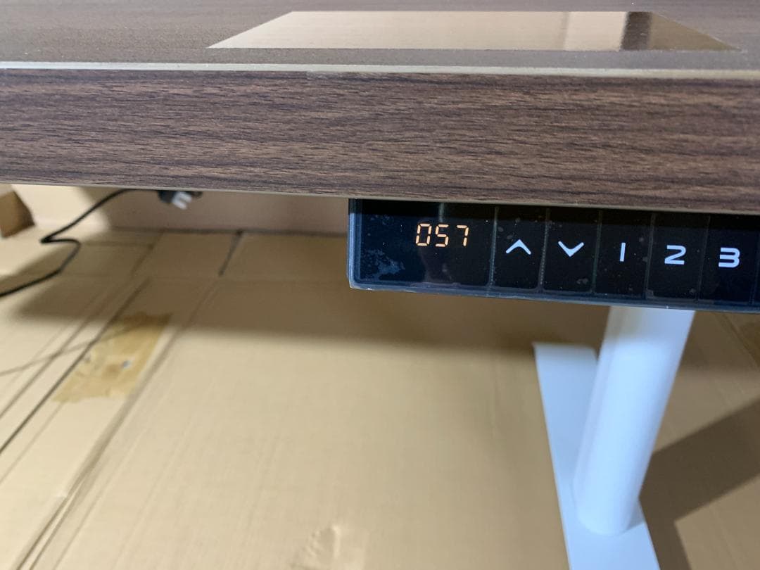 電動昇降デスクコンセント付き厚型天板幅140cmEHD-U1470MWH/DBR