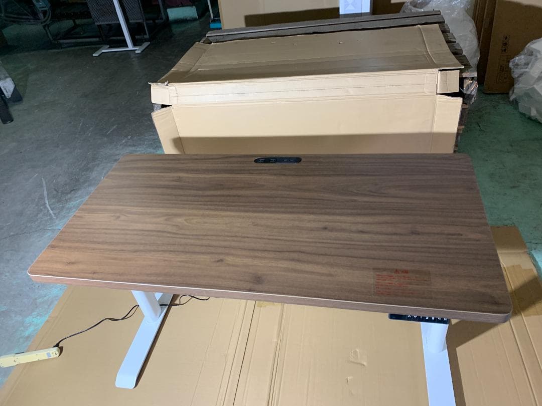 電動昇降デスクコンセント付き厚型天板幅140cmEHD-U1470MWH/DBR