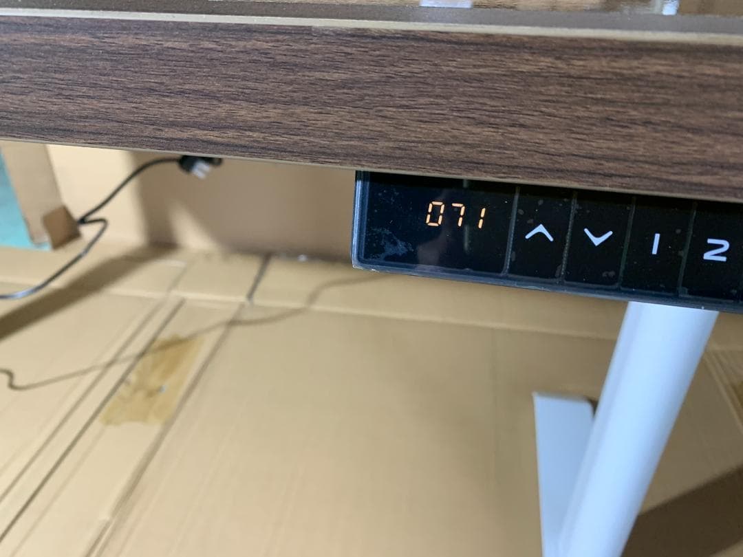 電動昇降デスクコンセント付き厚型天板幅140cmEHD-U1470MWH/DBR