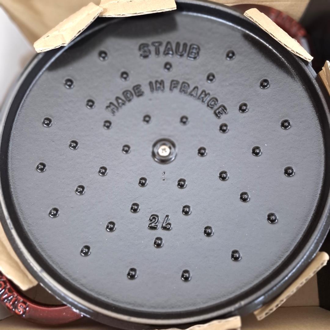 新品★ストウブ STAUB★ニダベイユ ソテーパン★24cm★グレナディンレッド