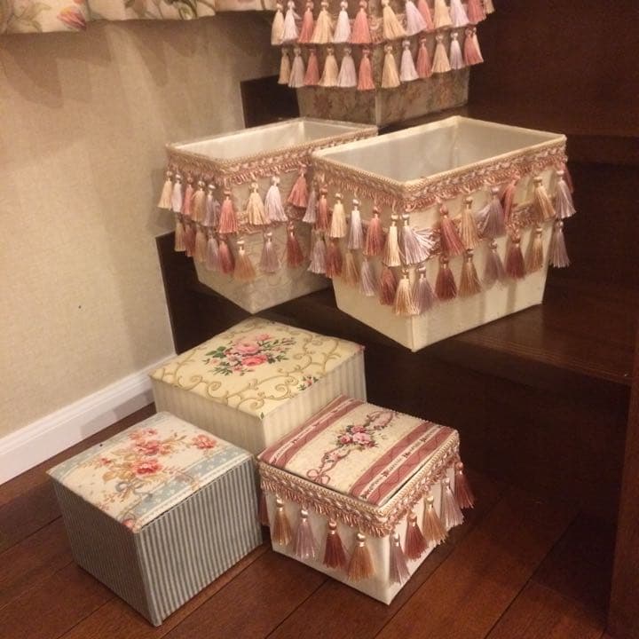 ★再販★【4つセット】パステルグリーン　タッセルBOX