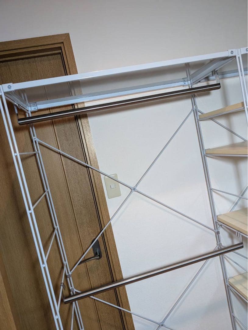 ■送料込■無印 MUJI スチールユニットシェルフ 衣類収納 ワードローブ棚家具