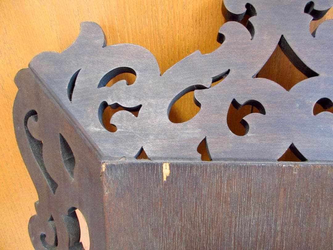 アンティーク 資生堂】希少 SHISEIDO 昭和レトロ 木彫り 壁掛けミラー