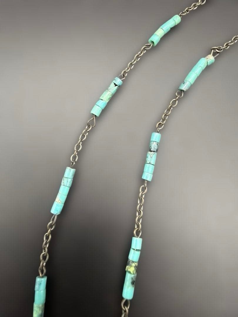 Navajo ターコイズ　ハンドメイド ネックレス　57.5cm