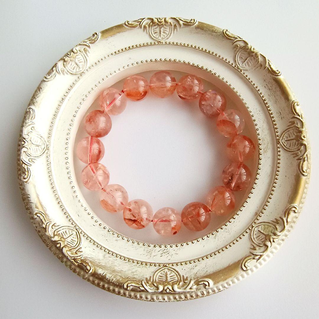 幸運を招く強力なチャージ効果【虹入りマニカラン水晶】丸珠ブレスレット