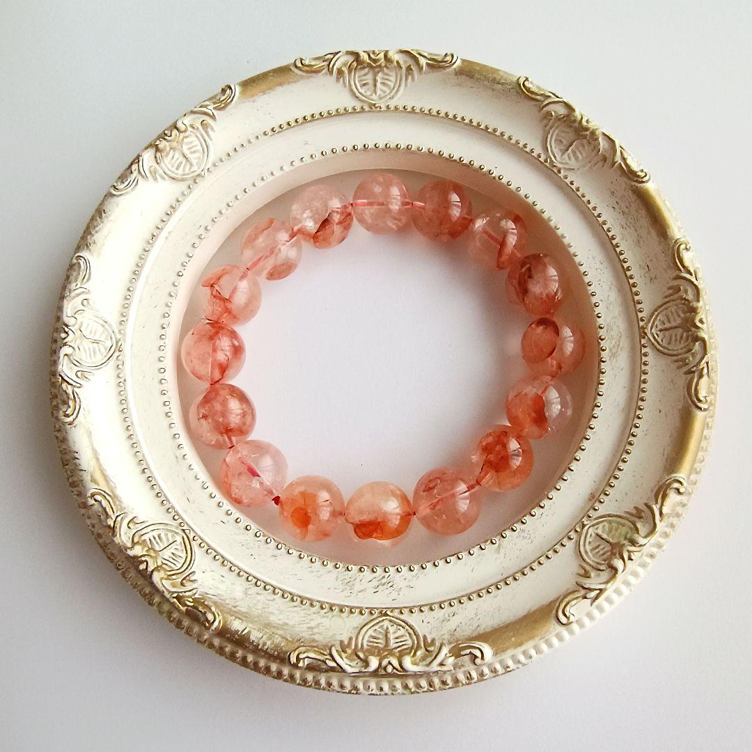 幸運を招く強力なチャージ効果【虹入りマニカラン水晶】丸珠ブレスレット