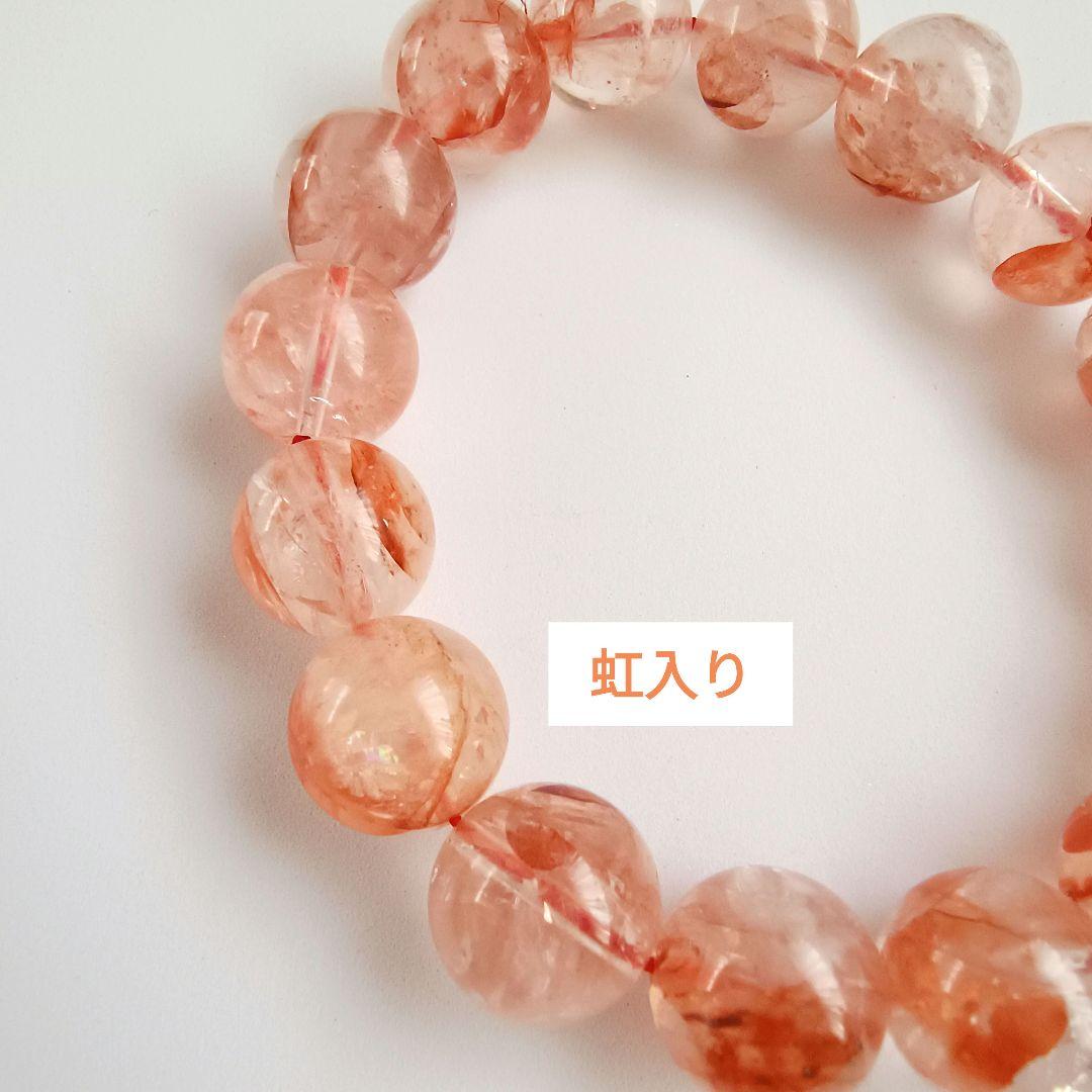 幸運を招く強力なチャージ効果【虹入りマニカラン水晶】丸珠ブレスレット