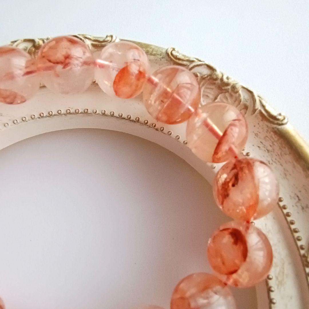 幸運を招く強力なチャージ効果【虹入りマニカラン水晶】丸珠ブレスレット