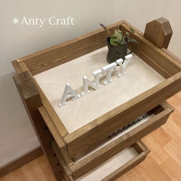 【引取可能】可動棚付キッチンワゴン キャスター付 3段収納 UN/UN 完成品