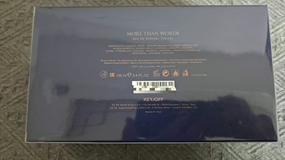XERJOFF 男性用オードパルファム 100ml 新品未使用 ボックス入り