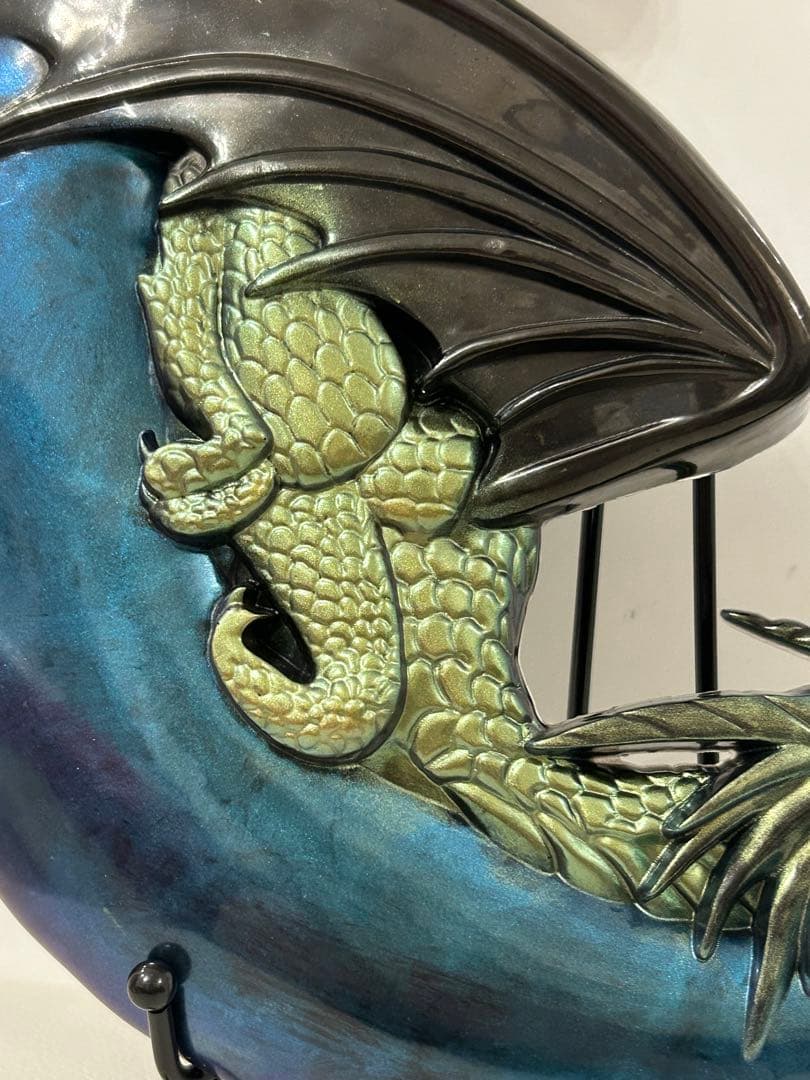 ⭐️最強金運〜龍神＆三日月⭐️龍体文字フトマニ図①オルゴナイト⭐️スタンド付