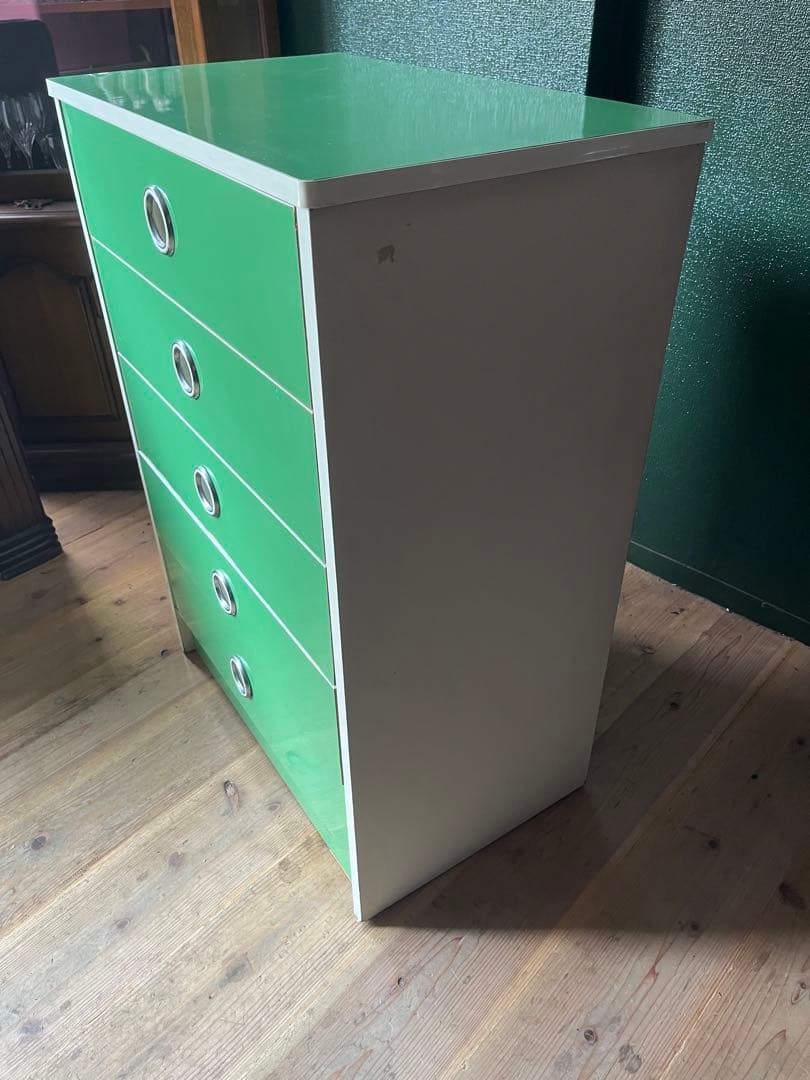 チェスト 昭和レトロ レトロポップ インテリア 当時物 緑 グリーン
