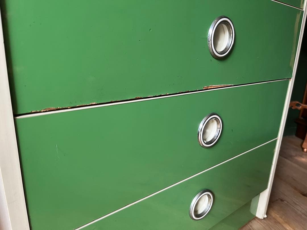 チェスト 昭和レトロ レトロポップ インテリア 当時物 緑 グリーン