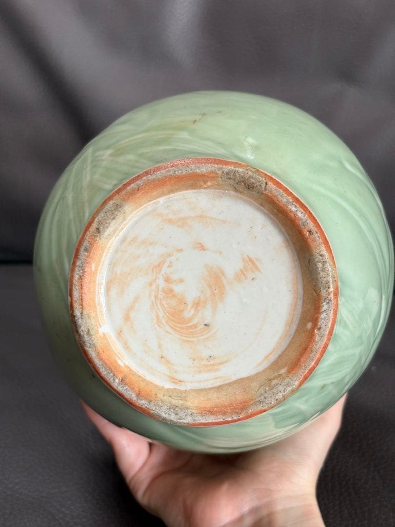 絵　鳥　缶水鉢