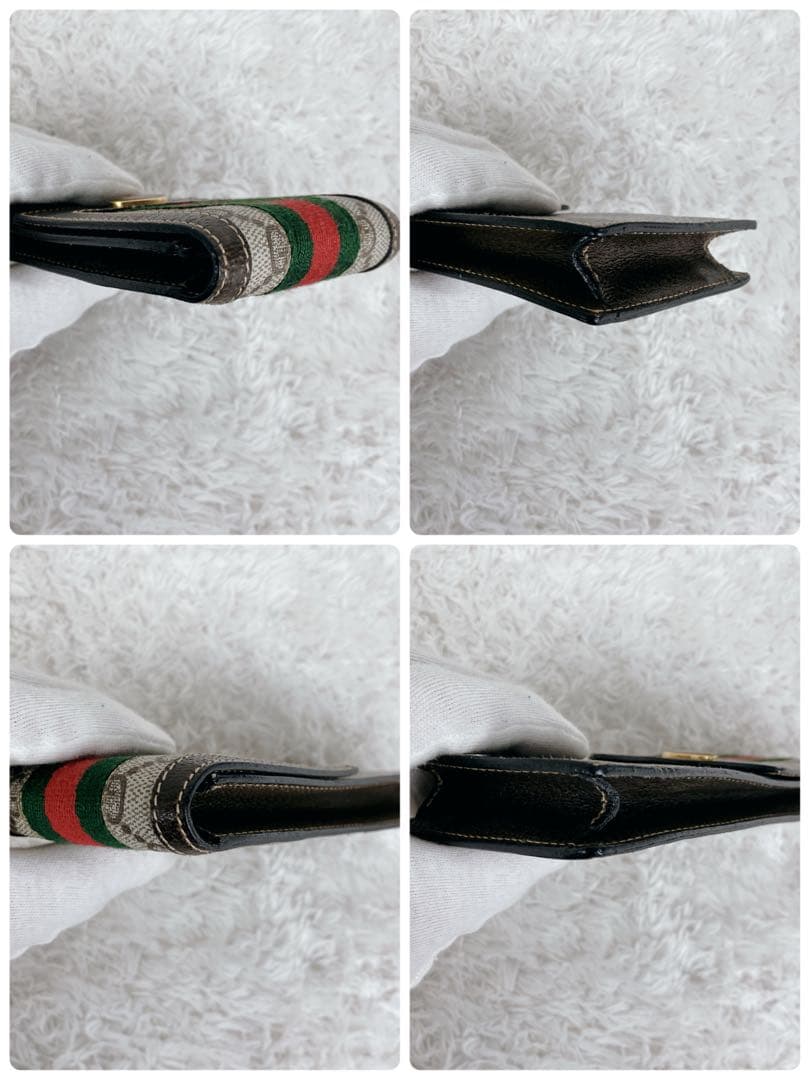 オールドグッチ グッチ メガネケース ペンケース シェリーライン 本革