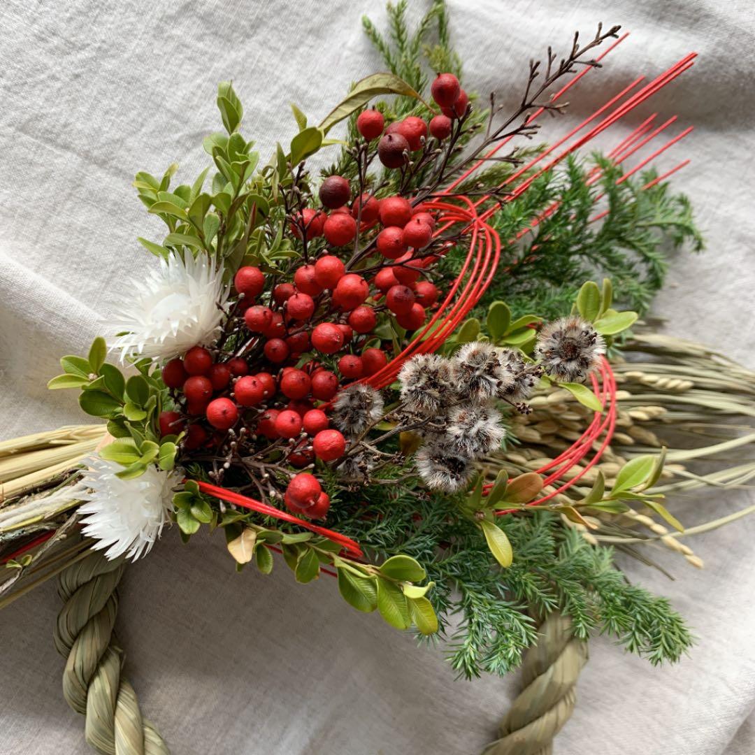 南天と柘植のいわみのしめ縄