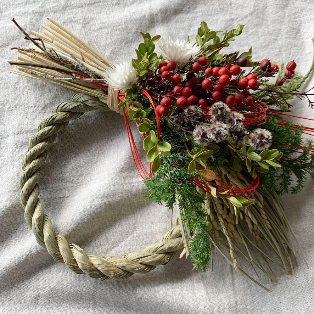 南天と柘植のいわみのしめ縄