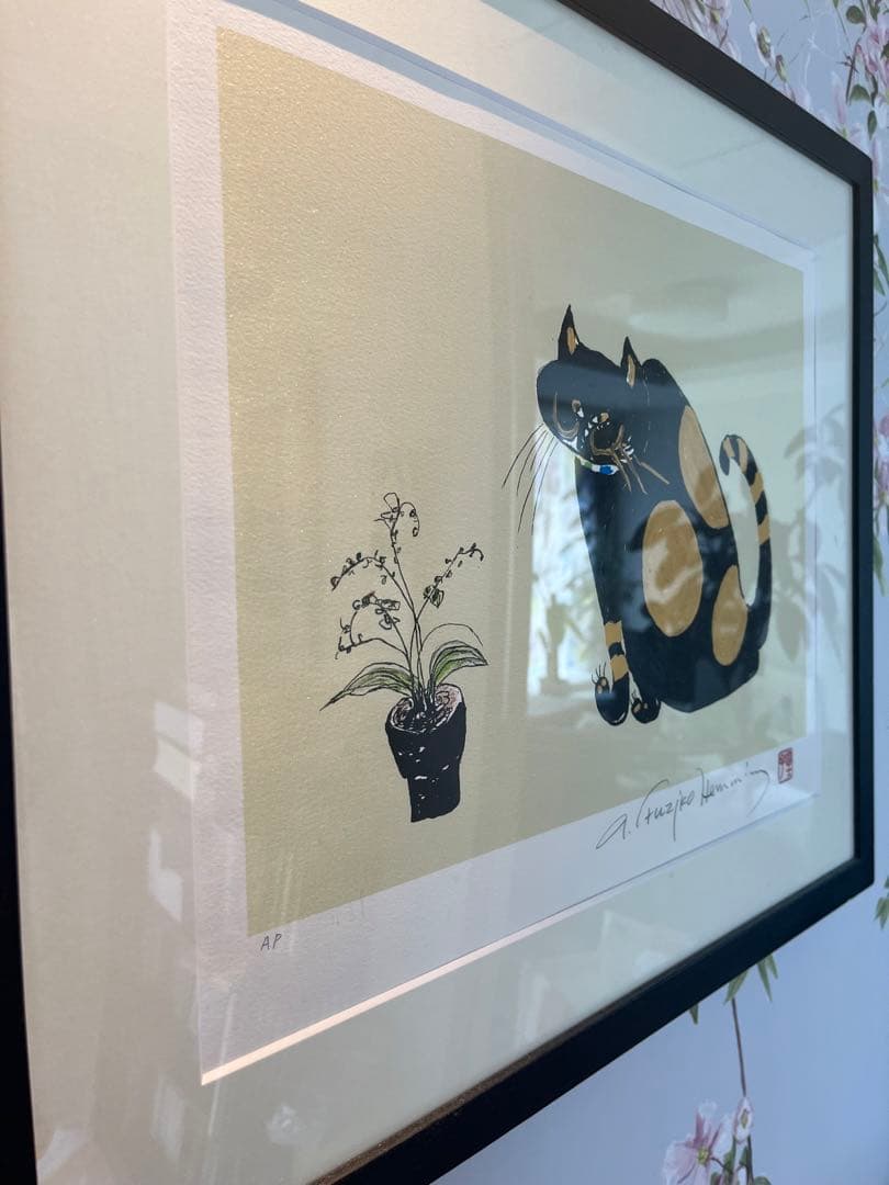 真作】フジコヘミング くりくり シルクスクリーン AP 直筆サイン 希少