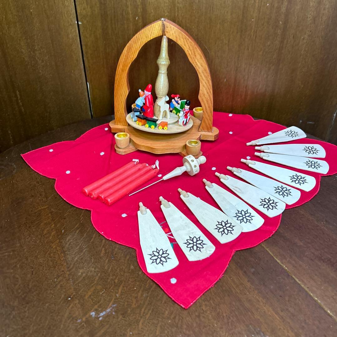 未使用ドイツザイフェン キャンドルウィンドミル/クリスマスピラミッド