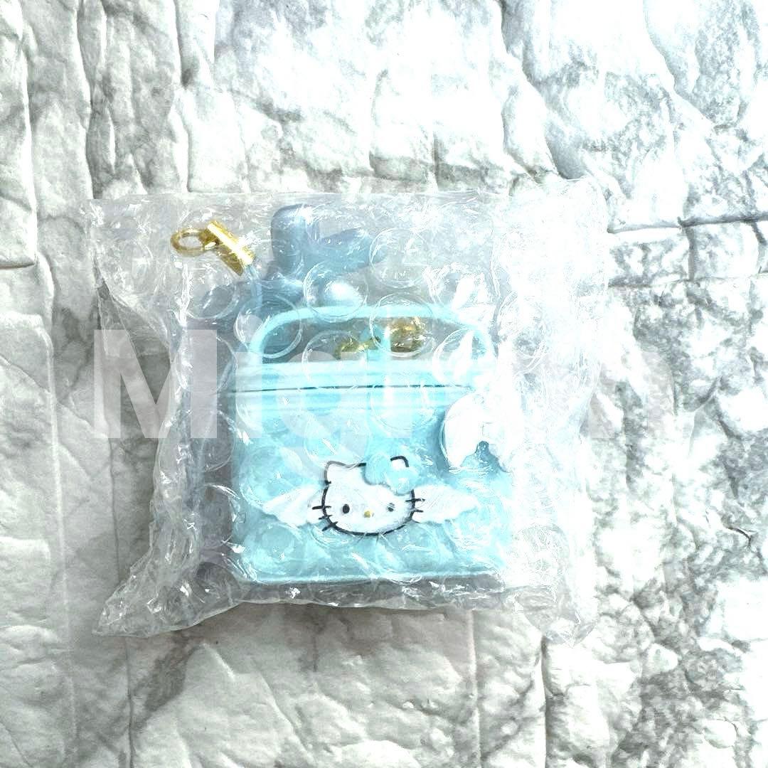 ハローキティ ミニチュアキルト ストラップ キーホルダー ブルー【新品