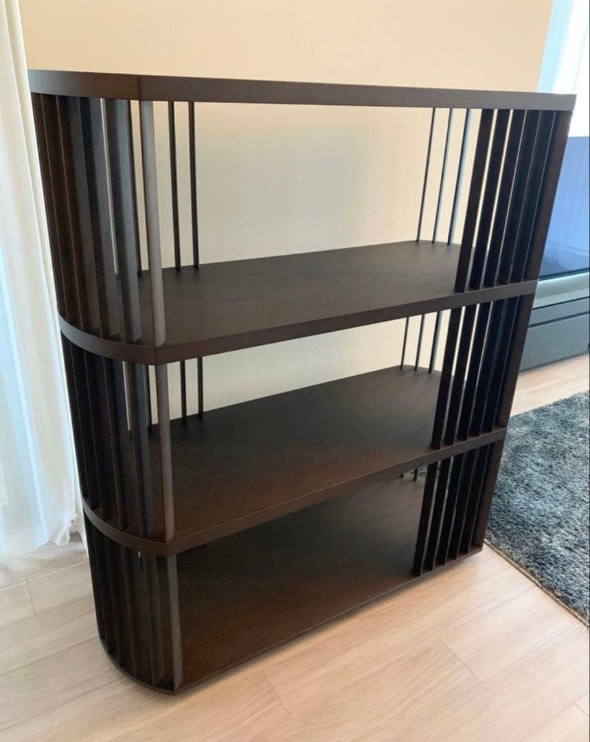 90万 新品同様【arflex】CASTELLO シェルフ オーク 飾り棚