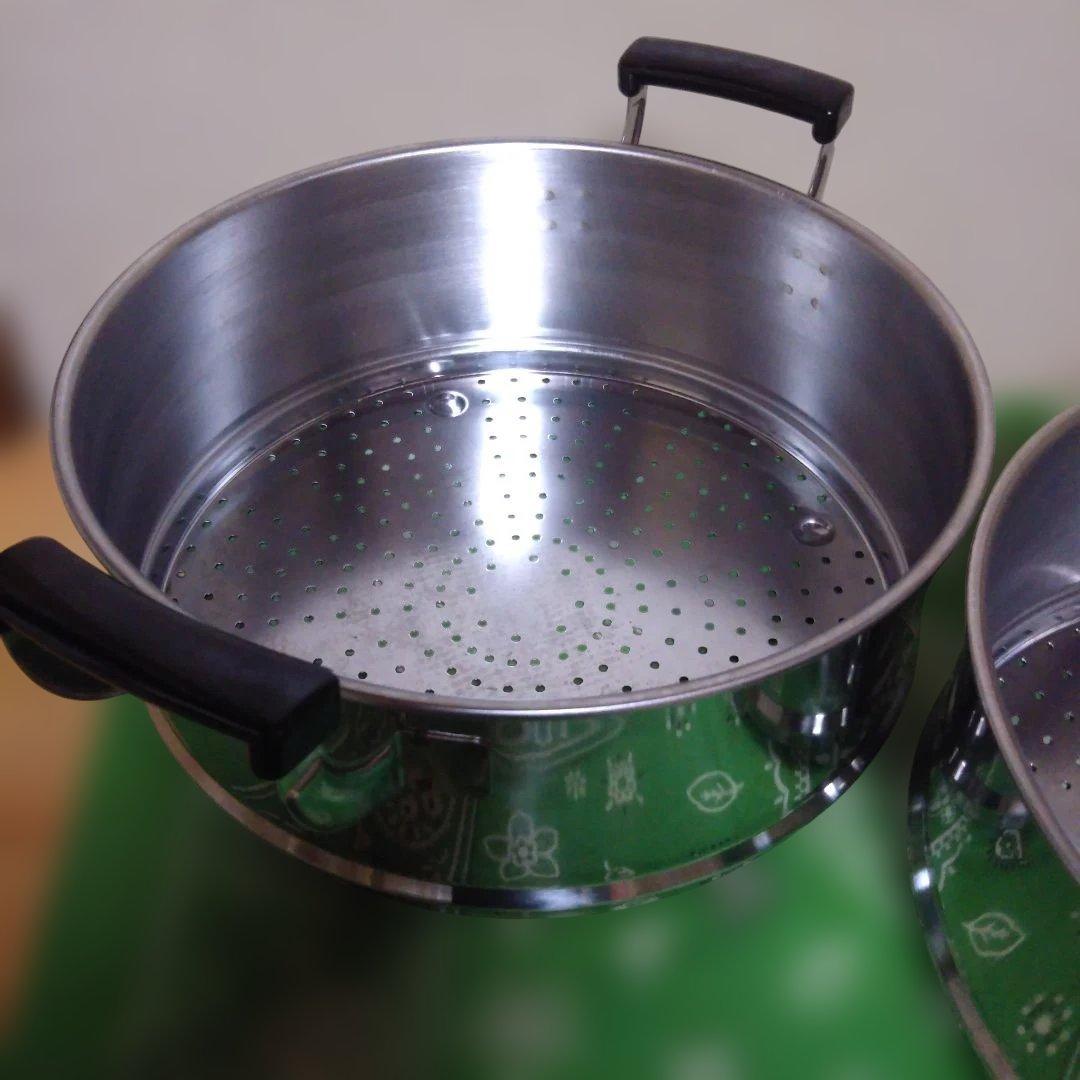 神子島製作所 桃印 PEACH BRAND 三段蒸し器 27cm