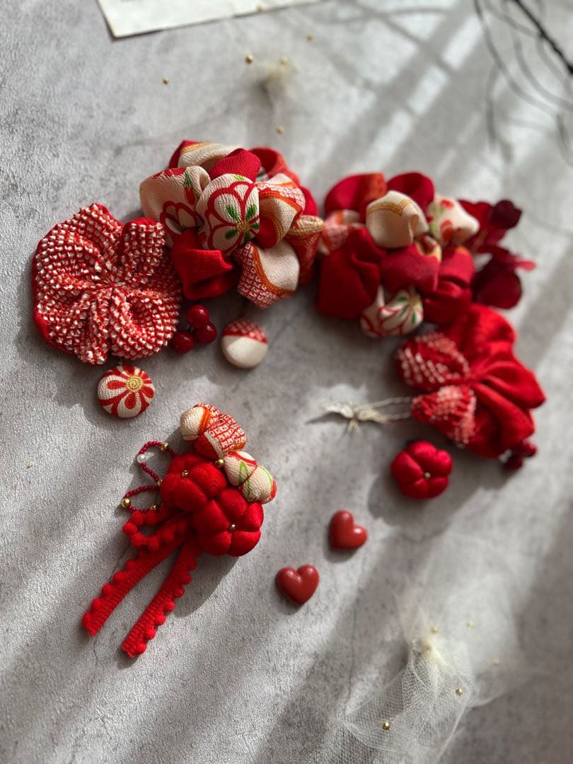 6*様 七五三　七五三髪飾り　ヘッドドレス　着物髪飾り　リメイク髪飾り　056