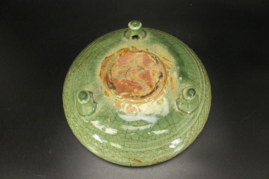 中国美術 七官青磁 三足 水盤 瓶掛 時代物(A880) - メルカリ