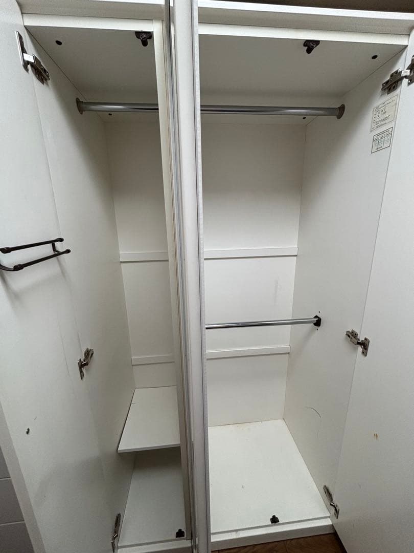 ニトリ ワードローブ ホワイト 洋服タンス ミラー付き FSV-33-100 ②