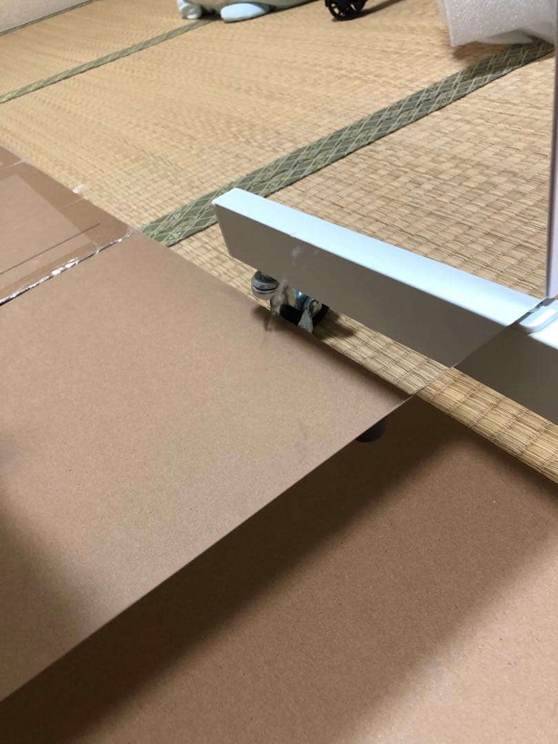 割れない 鏡 姿見 キャスター付きスタンドミラー 大きめ ホワイトフレーム