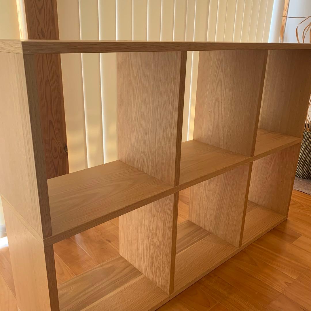 無印良品　スタッキングシェルフ　3段×2列　オーク材