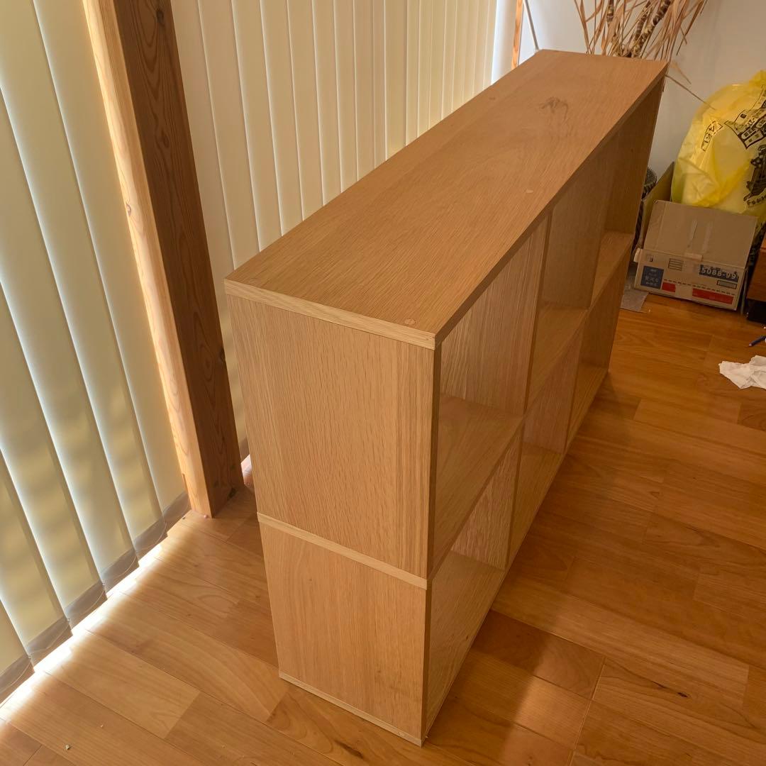 無印良品　スタッキングシェルフ　3段×2列　オーク材