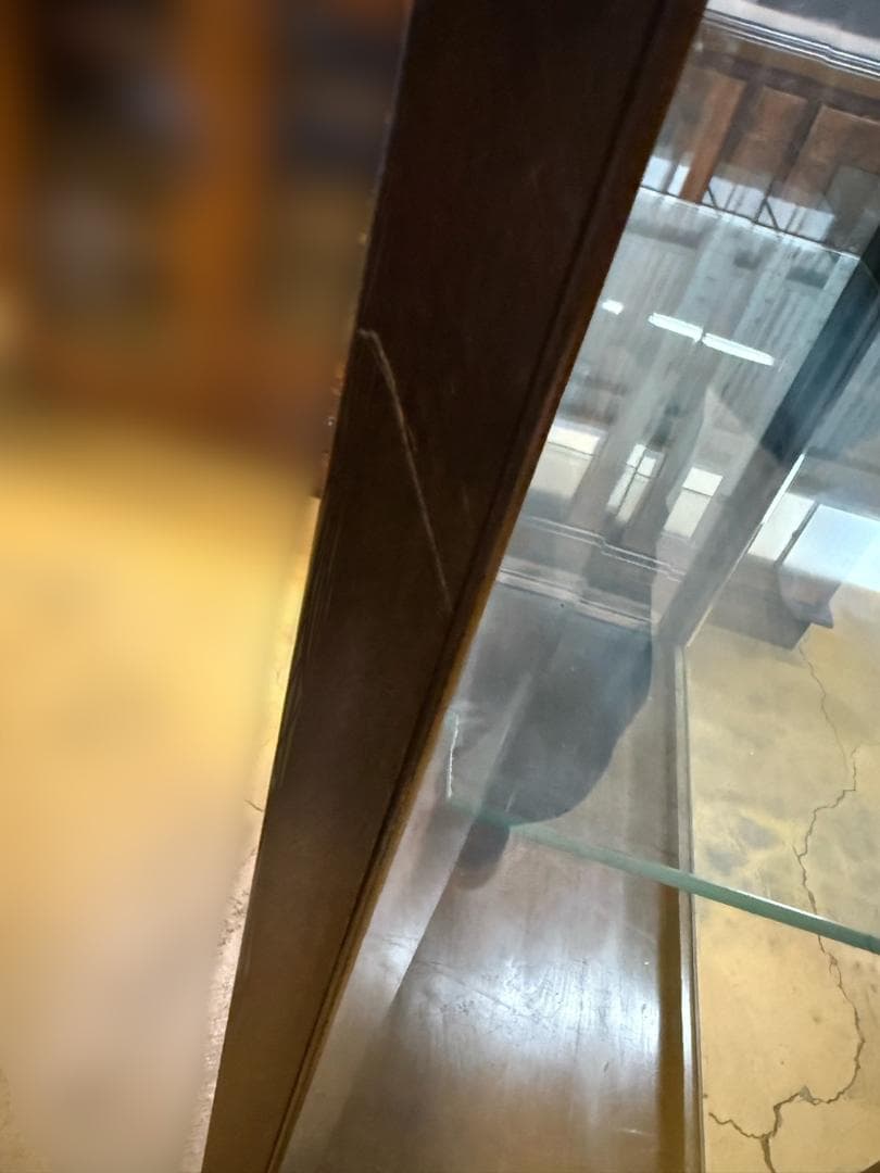 ガラス製ディスプレイキャビネット 木製 ショーケース