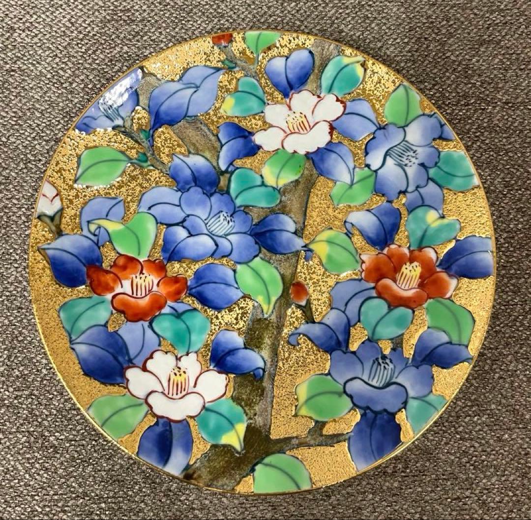 有田焼 金龍窯 江口天童作の金彩椿絵コーヒーカップ＆ソーサー - メルカリ