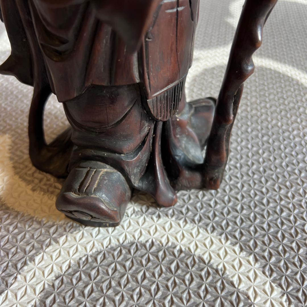 中国の道教の長寿神である寿老人 福禄寿 木彫り - メルカリ