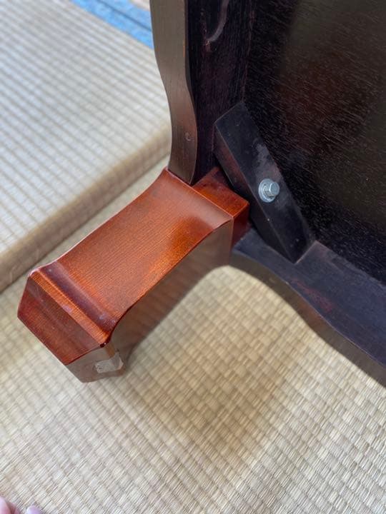 猫脚座卓　獅子彫り　和式座卓　日本製