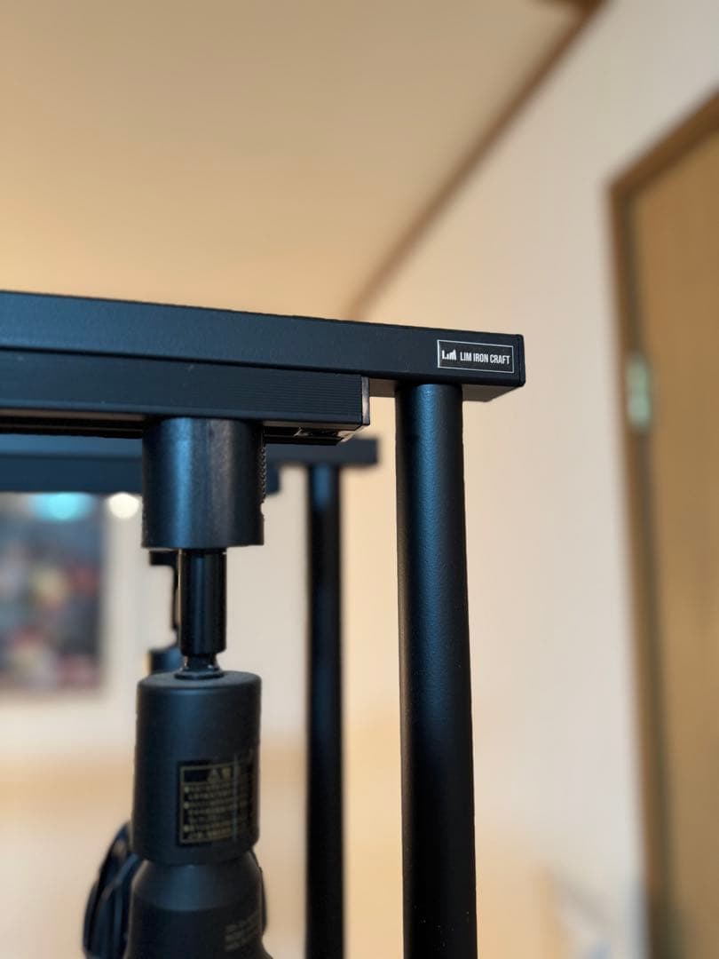 アイアンシェルフ 植物棚 アガベ ライトレール、LEDパネル、サーキュレーター付