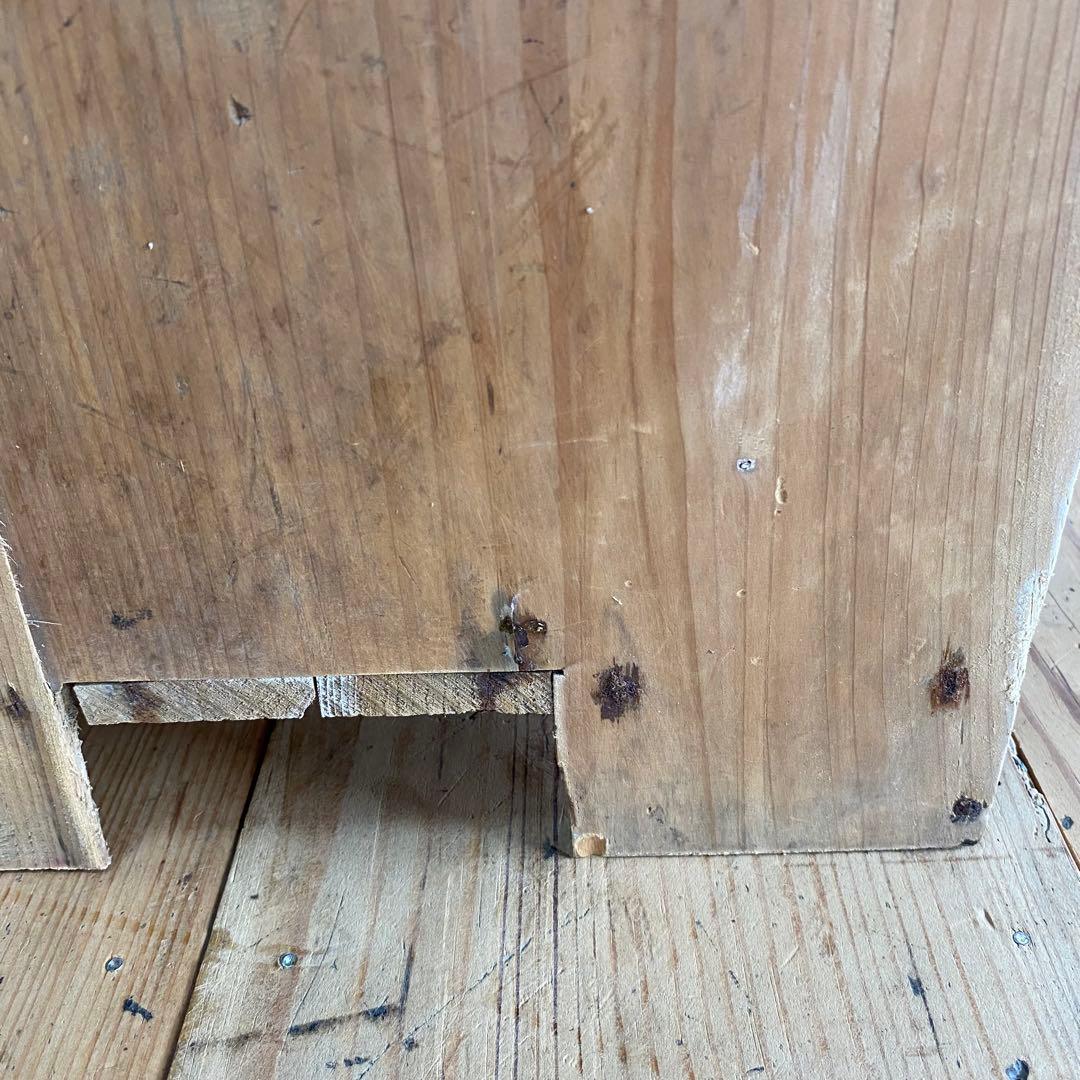 アンティーク チェスト 棚 食器棚 本棚 無塗装 z843