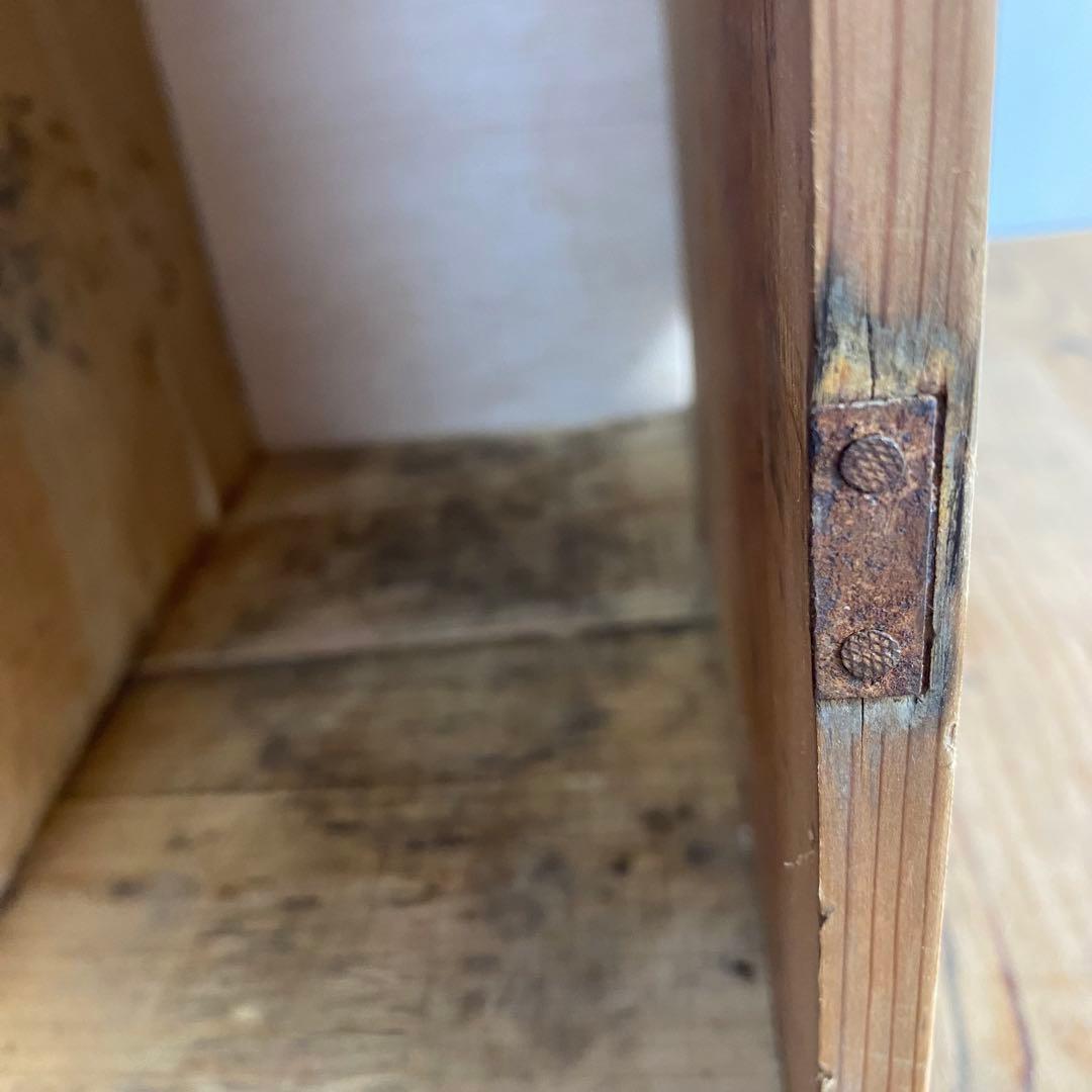 アンティーク チェスト 棚 食器棚 本棚 無塗装 z843