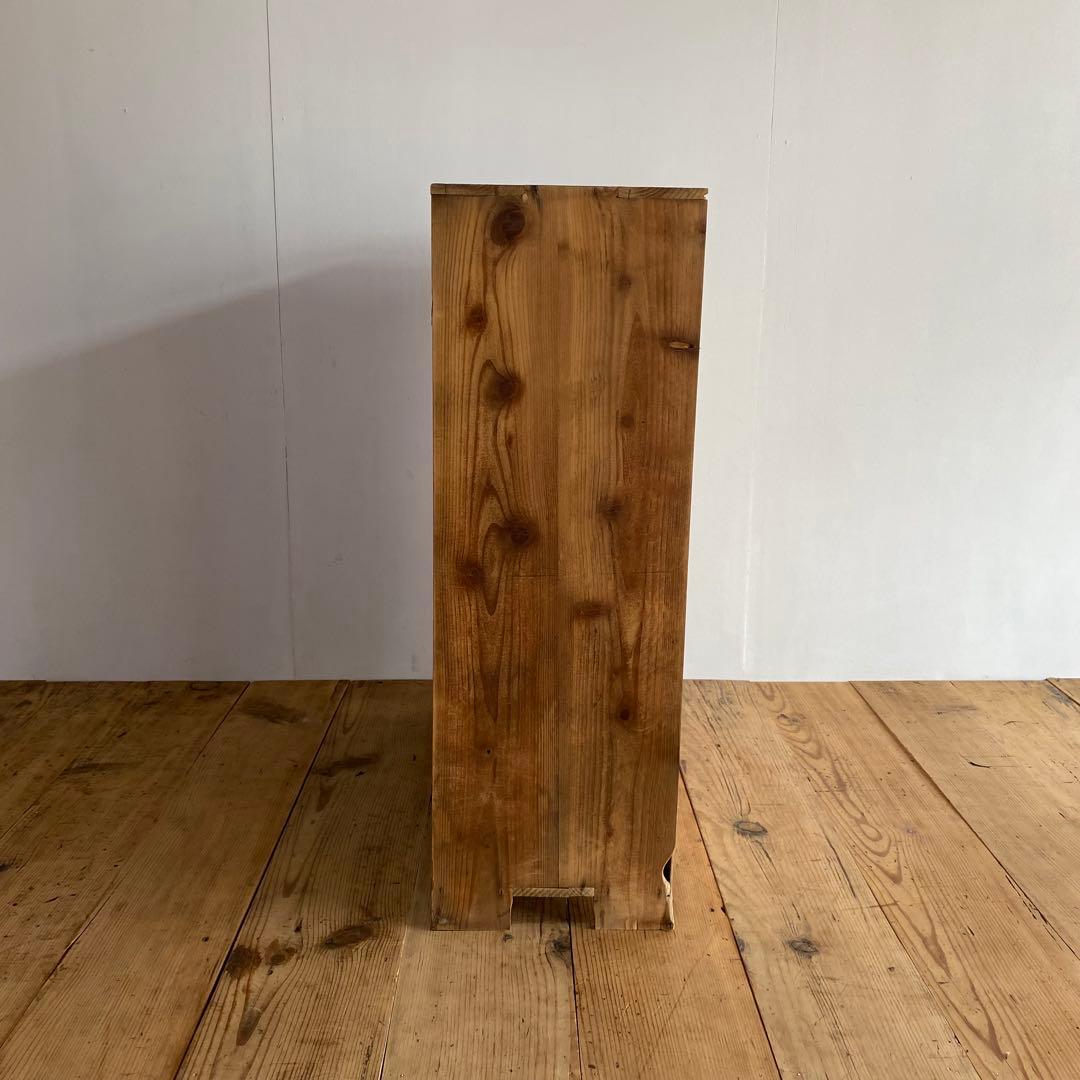 アンティーク チェスト 棚 食器棚 本棚 無塗装 z843