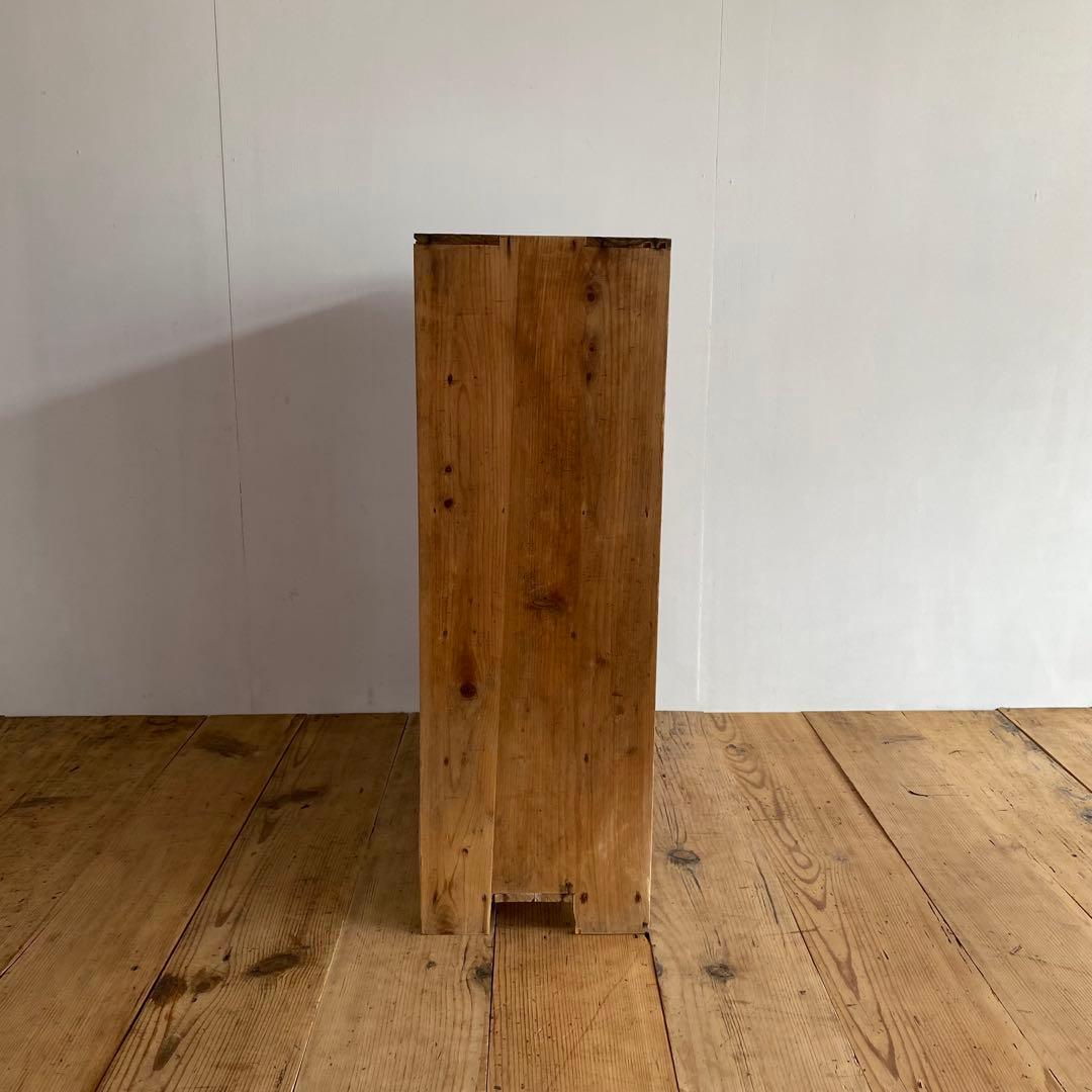 アンティーク チェスト 棚 食器棚 本棚 無塗装 z843