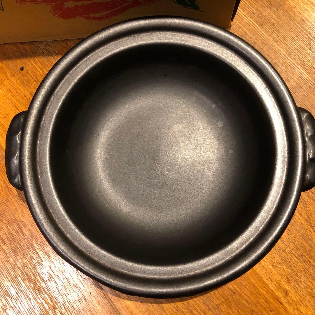 黒釉　すっぽん鍋　8号