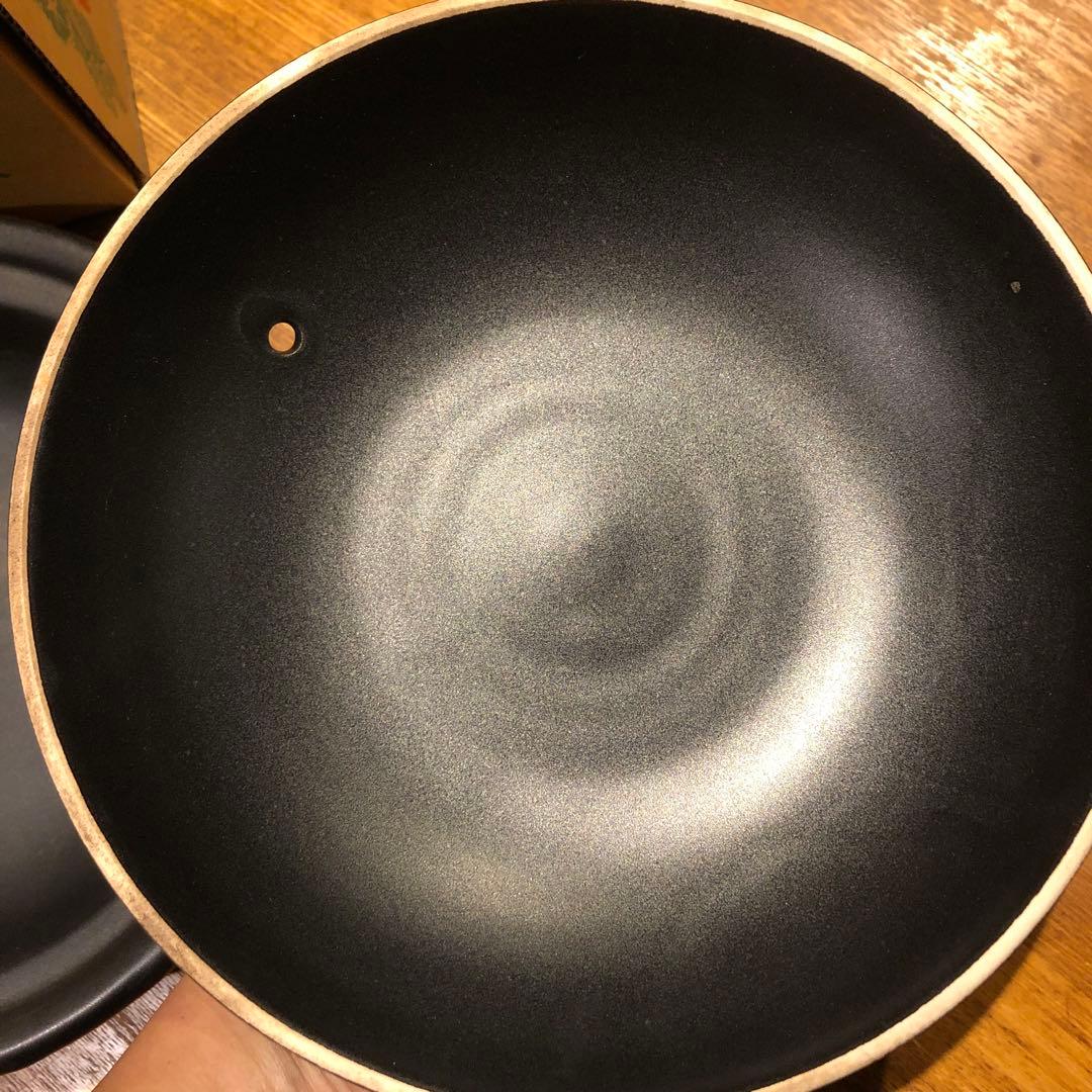 黒釉　すっぽん鍋　8号